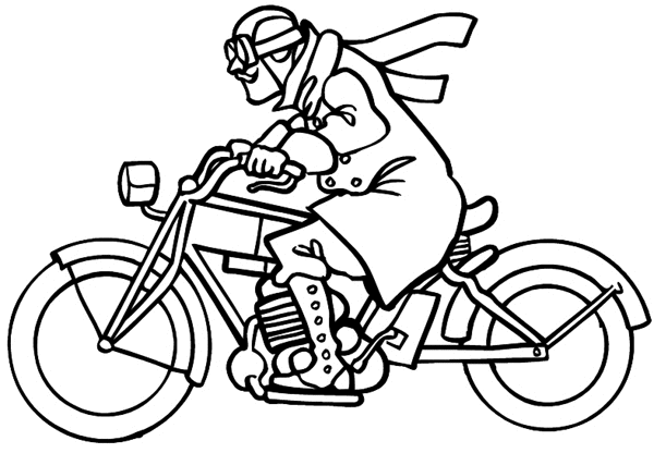 Senior on vintage motorcycle vinyl sticker. Customize on line.      Bicycles Motorcycles 009-0127  
